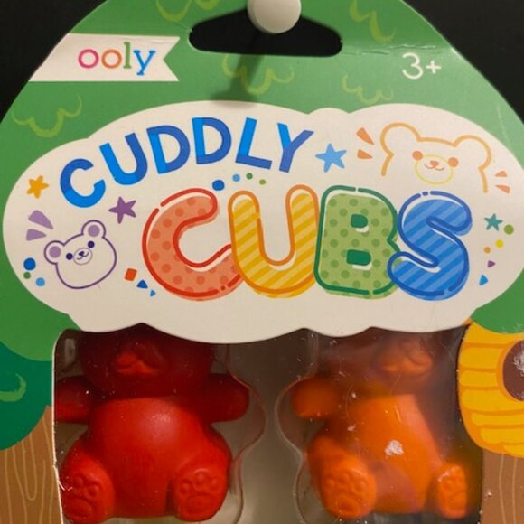 ooly: CUDDY CUBS * BEAR FINGER CRAYONS* *SET of 6* NON TOXIC - Picture 3 of 6